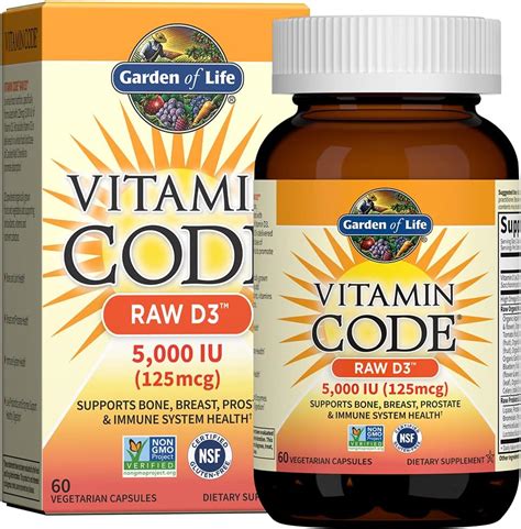 Amazon Garden Of Life Vitamin D Vitamin Code Raw D Vitamin D