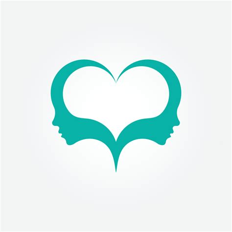 mental health therapy mind   love logo vector illustration