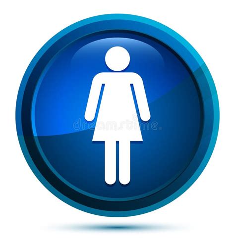 Woman Icon Elegant Blue Round Button Illustration Stock Vector Illustration Of Female Private