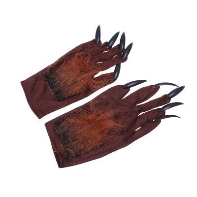 Pfotenhandschuhe Wolfskostüm Mit Krallen Halloween Handschuhe eBay