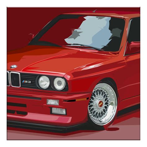 Bmw E30 M3 Canvas And Original Piece Of Art By Lawrence Dawanyi Aka Garikaiygallery Available