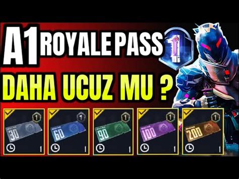 A1 ROYALE PASS KAÇ UC 30UC 60UC 90UC 100UC 200UC A1 RP FİYATI A1