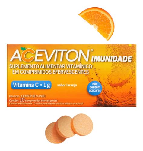 Vitamina C Efervescente 1g Aceviton 10 Comprimidos Parcelamento