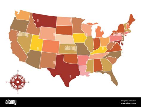 Vector Map Of Usa Stock Vector Image And Art Alamy