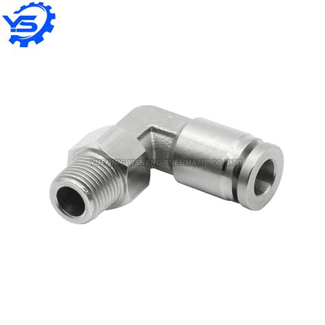 Pl Series 304 306 Stainless Steel Fitting 1 4 NPT 90 Degree Elbow Air