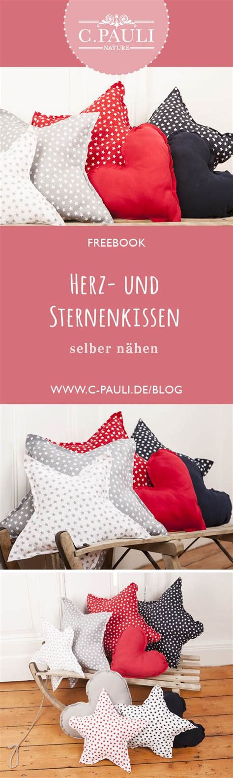 Herz Und Sternenkissen Selber N Hen Sternenkissen Kissen Selber