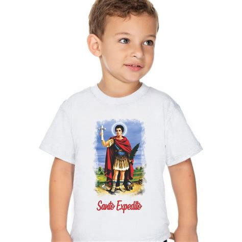 Camiseta Infantil Santo Expedito Religiosa Católica Elo7