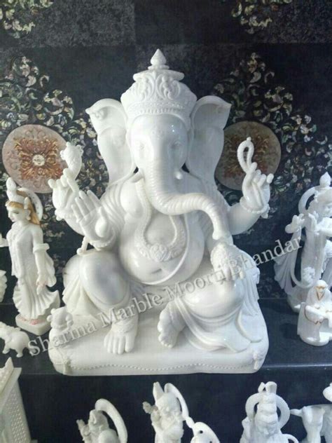 White Marble Ganesha Statue At Rs In Jaipur Id