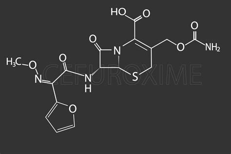 Cefuroxime Molecular Skeletal Chemical Formula 37076509 Vector Art At Vecteezy