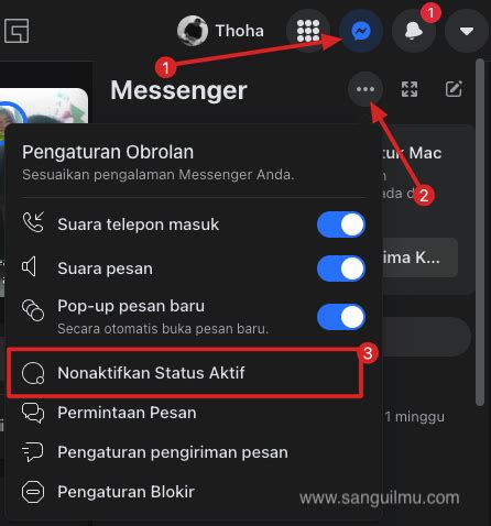 3 Cara Mematikan Status Online Di Facebook Sangu Ilmu