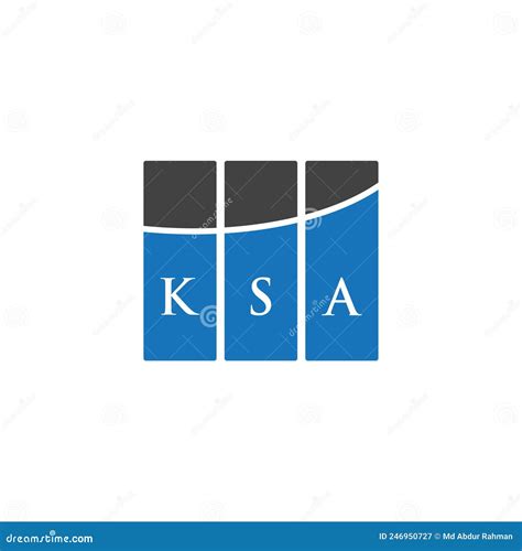 Ksa Letter Logo Design On White Background Ksa Creative Initials