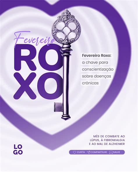 Premium Psd Campanha Fevereiro Roxo Social Media Purple February