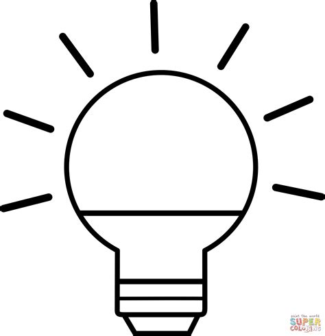 Light Bulb Coloring Page Free Printable Coloring Page Coloring Home