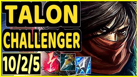 TALON 10 2 5 KDA MID CHALLENGER GAMEPLAY KR YouTube