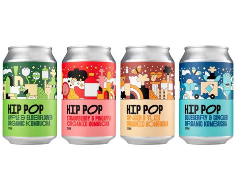 Hip Pop Award Winning Kombucha Mixed Case Of Mind Blowing Vegan