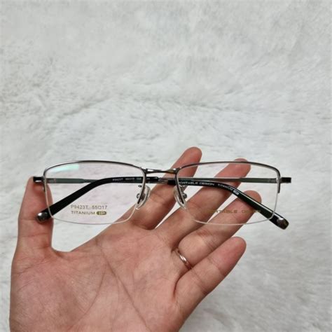 Jual Frame Kacamata Pria Titanium Portable Design P T Half Shopee