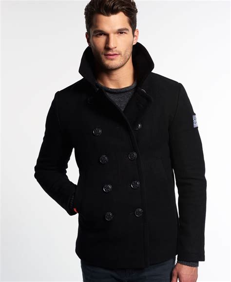 Superdry Rookie Pea Coat Men S Mens Jackets