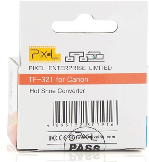 Pixel E TTL Flash Hot Shoe Adapter With PC Sync Port For Canon DSLRs