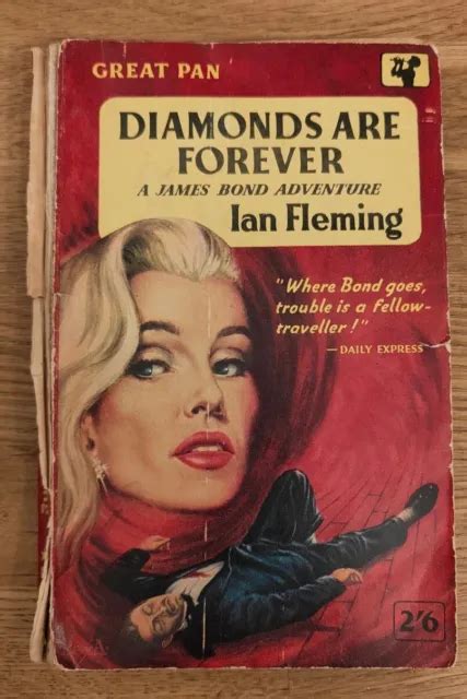 BOOK VINTAGE Ian Fleming James Bond Pan PB Diamonds Are Forever 2nd