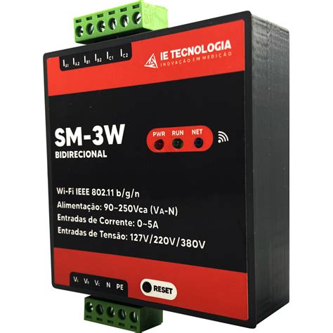 Kit Medidor De Energia Trif Sico Wi Fi Bidirecional Sm W Tcs