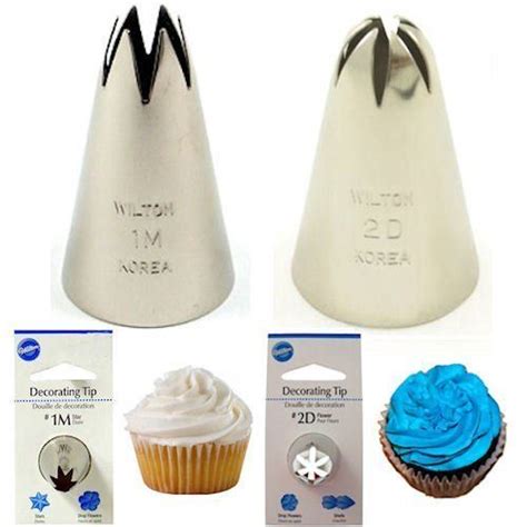 Wilton 1m Open Star And 2d Drop Flower Decorating Tips Wilton Tips