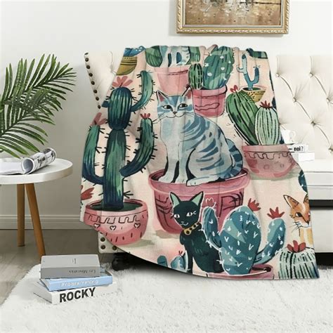 Shiartex Cute Cat Blanket Gifts For Girls Women Cat Lover Soft Warm