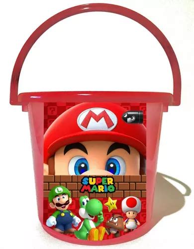 30 Cubeta Dulcero Mario Bros Fiestas Infantiles Dulcero Bolo Envío gratis