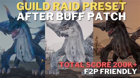 GUILD RAID PRESET AFTER BUFF PATCH TOTAL 200K F2P FRIENDLY Seven