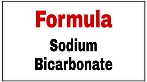 How To Write Chemical Formula Sodium Bicarbonatesodium Bicarbonate