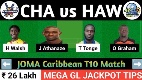 CHA Vs HAW Dream11 Prediction CHA Vs HAW Dream11 Team Cha Vs Haw