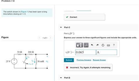 Solved Problem The Switch Shown In Figure Has Been Chegg