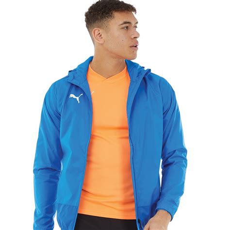 Buy Puma Mens Goal Training Rain Jacket Electric Blue Lemonade Team