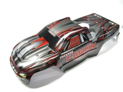 fits T-Maxx 3.3 BODY shell (BLACK RED & GREY w/ Decals prographix 4907 – Jennys RC LLC