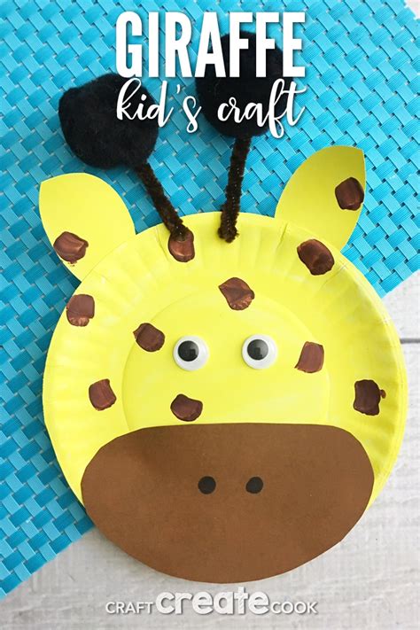 April The Giraffe Inspired Paper Plate Craft Craft Create Cook