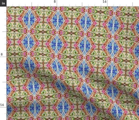 Zig Zag Crocus Paisley Diamond Quadrille Spoonflower