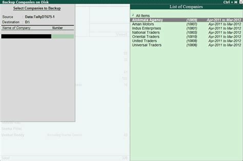 Backup Of Data From Tally Server