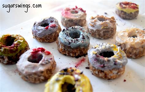 Sugar Swings Serve Some Rainbow Frosted Mini Donuts Vegan Raw