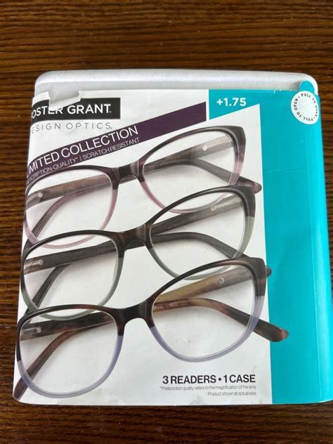 Foster Grant 3 Pack Readers With 1 Case Limited Collectioin Reading Glasses Ebay