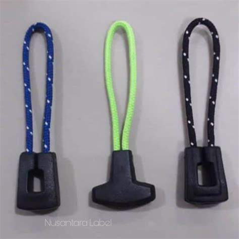 zipper puller risleting membuat aksesoris garmen  bahan karet