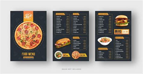 Premium Vector | Restaurant food menu and flyer template