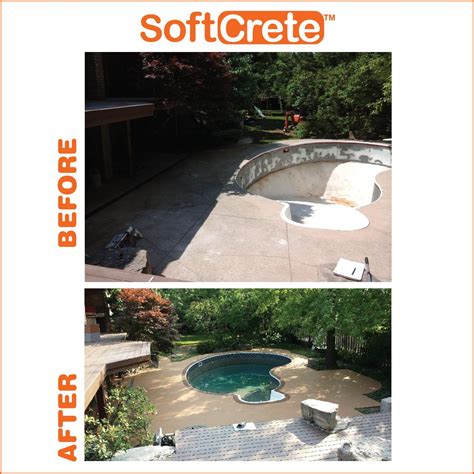 Pool Deck Resurfacing | Pool Deck Ideas | Soft Crete Rubber Surfacing