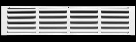 24w X 6h Steel Return Air Grilles Sidewall And Ceiling Hvac Duct Cover White Outer