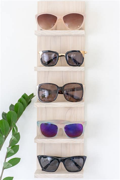 Make A Diy Sunglasses Organizer Shelf