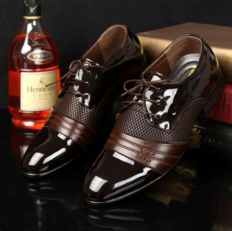 New Fashion Italian Designer Formal Mens Dress Shoes Genuine Leather Black Luxury Wedding Shoes