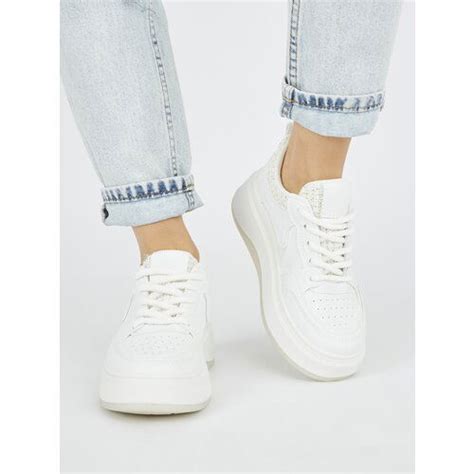 Shelvt Women S White Sneakers With Thick Soles EPonuda