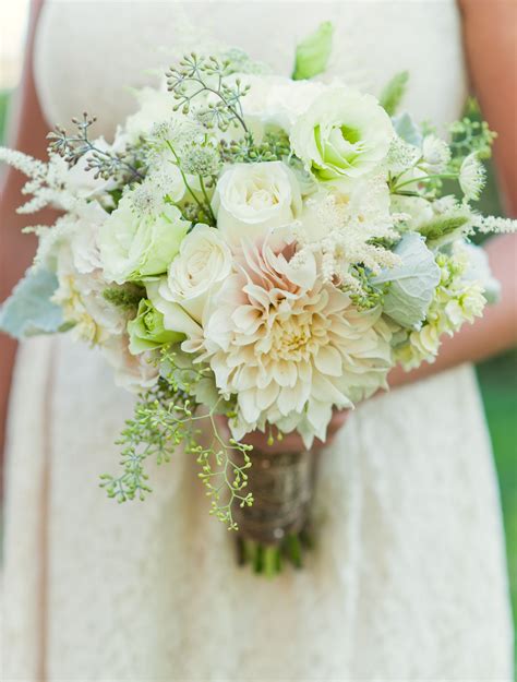 Natural Loose Wildflower Pale Bridesmaid Bouquet