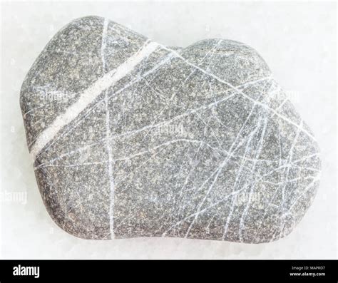 Macro Shooting Of Natural Mineral Rock Specimen Pebble Of Greywacke