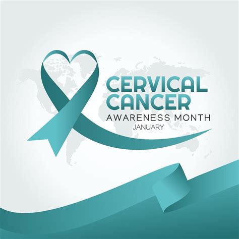 January Is Cervical Cancer Awareness Month Vector Illustration