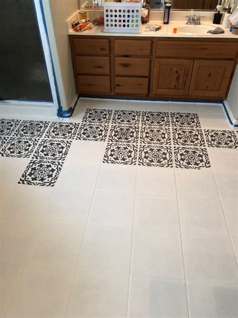 How I Painted My Ugly Tile Floor With Stunning Results Rooted