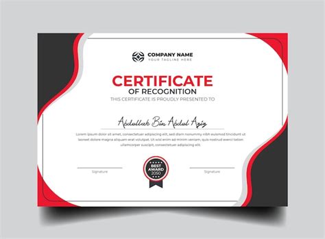 Premium Vector | Vector certificate of completion design and certificate template